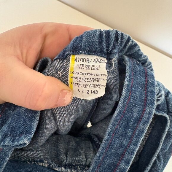 Vintage Overalls Denim with Rose ?3-6m for 14-18 lbs - Picture 7 of 7